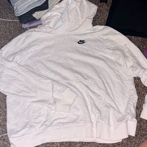 Nike White Speckled Pullover
